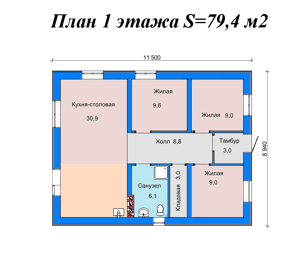 Уютный проект 80 м² — фотография 5